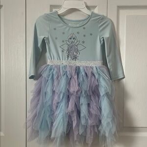 Disney Frozen II Elsa Dress with Silver and Blue Accents
